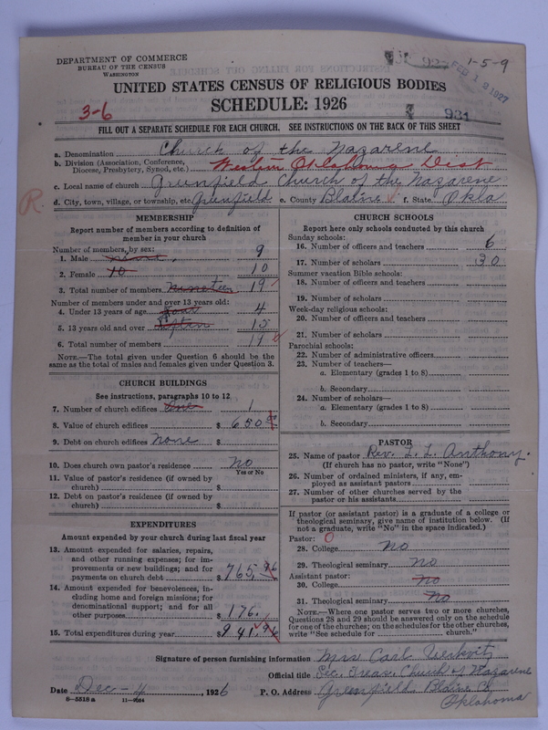 Scan of Church of the Nazarene: 931