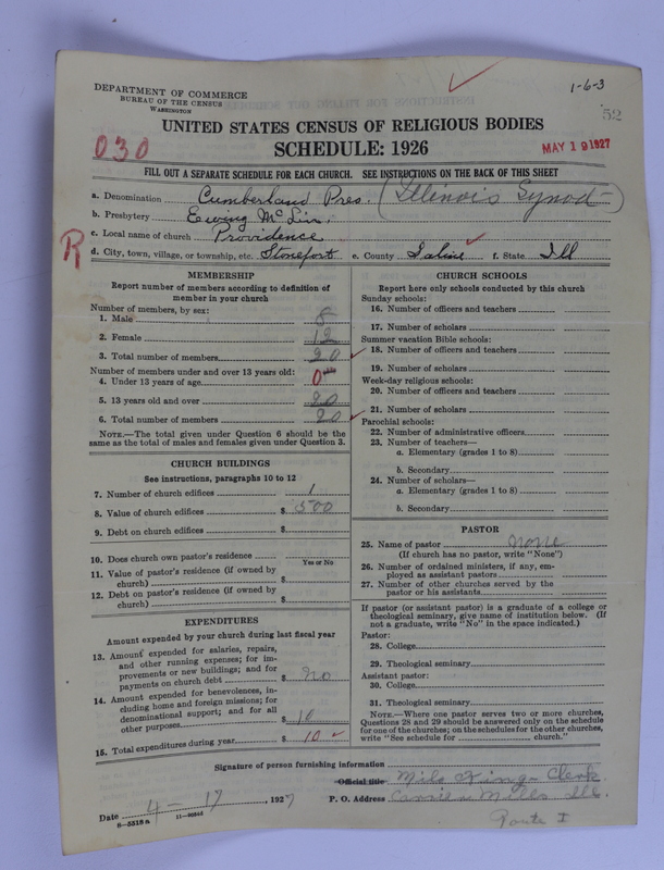 Scan of Cumberland Presbyterian Church: 52