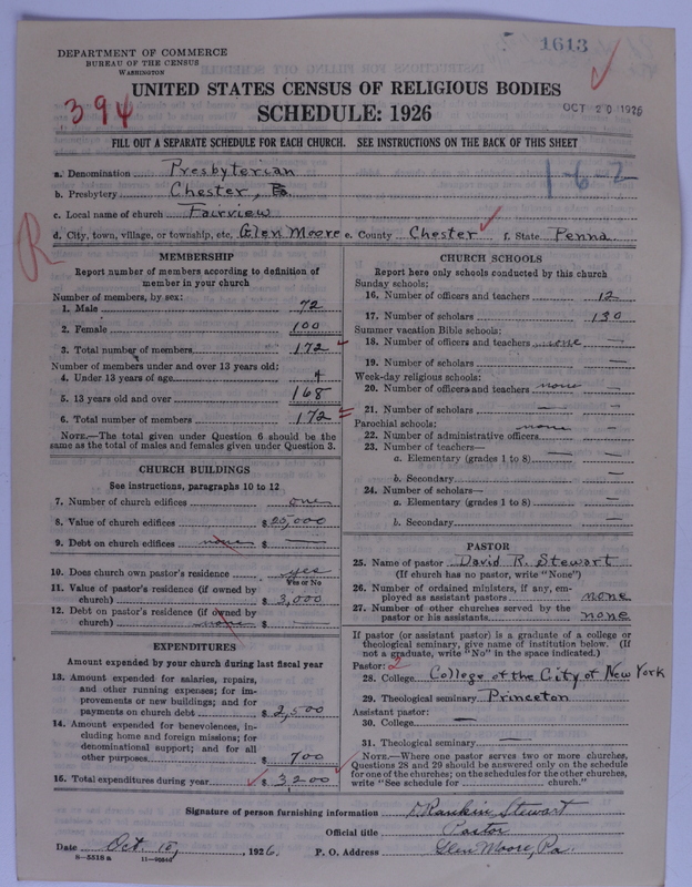 Scan of Presbyterian Church in the United States of America: 1613
