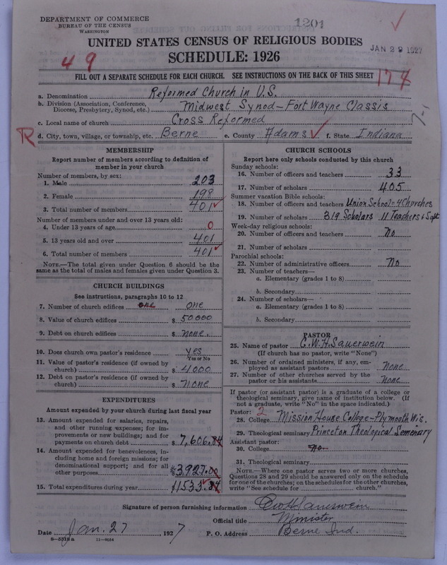 Scan of Reformed Church in the United States: 1201