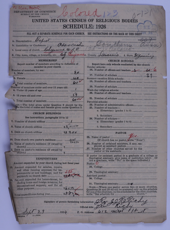 Scan of Negro Baptists: 123