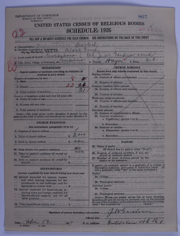 Scan of Primitive Baptists: 867