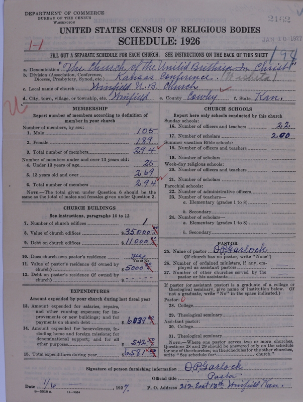 Scan of Church of the United Brethren in Christ: 2162