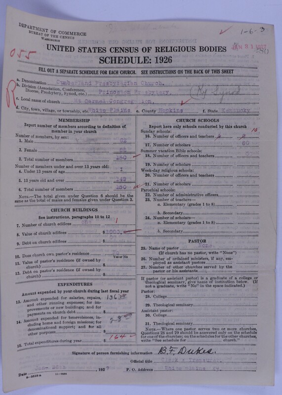 Scan of Cumberland Presbyterian Church: 280