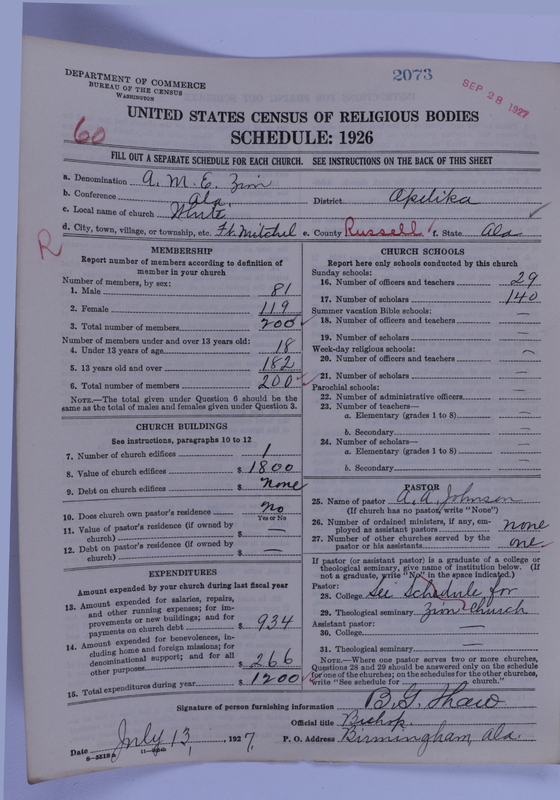 Scan of African Methodist Episcopal Zion Church: 2073