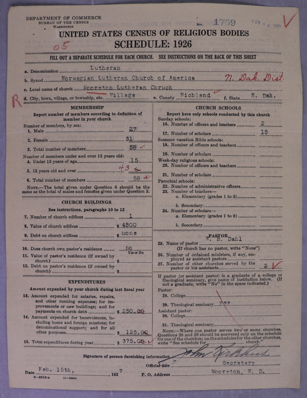 Scan of Norwegian Lutheran Church of America: 1769
