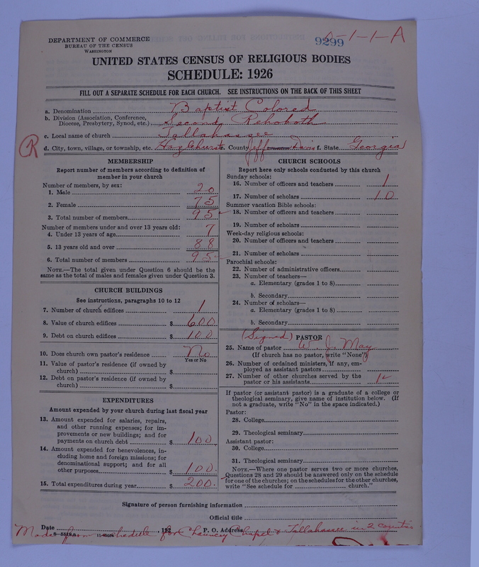 Scan of Negro Baptists: 9299
