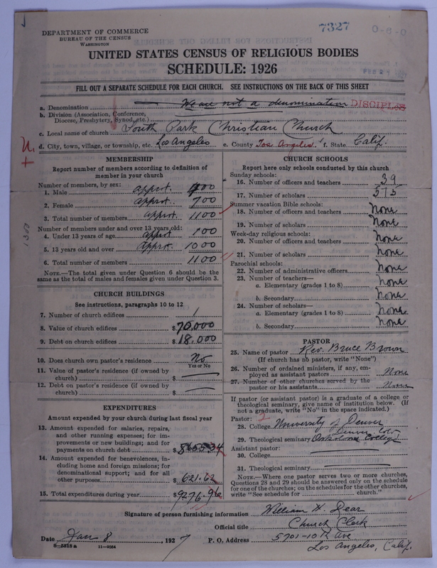 Scan of Disciples of Christ: 7327