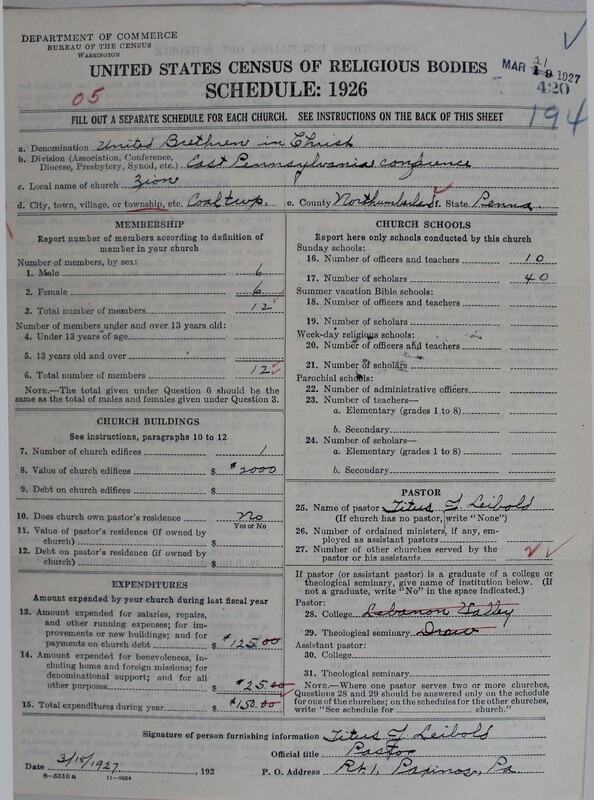 Scan of Church of the United Brethren in Christ: 420