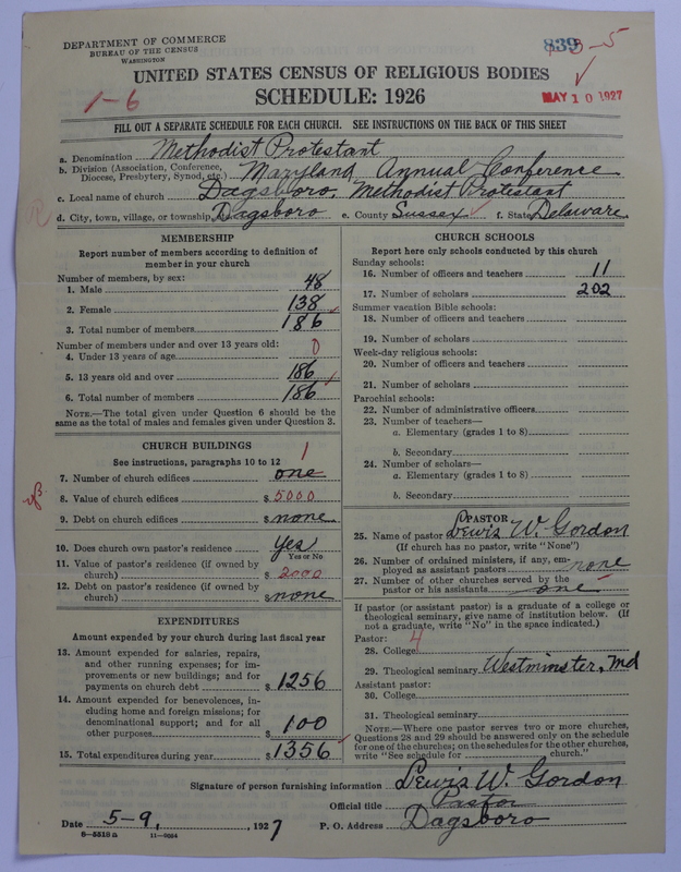 Scan of Methodist Protestant Church: 839