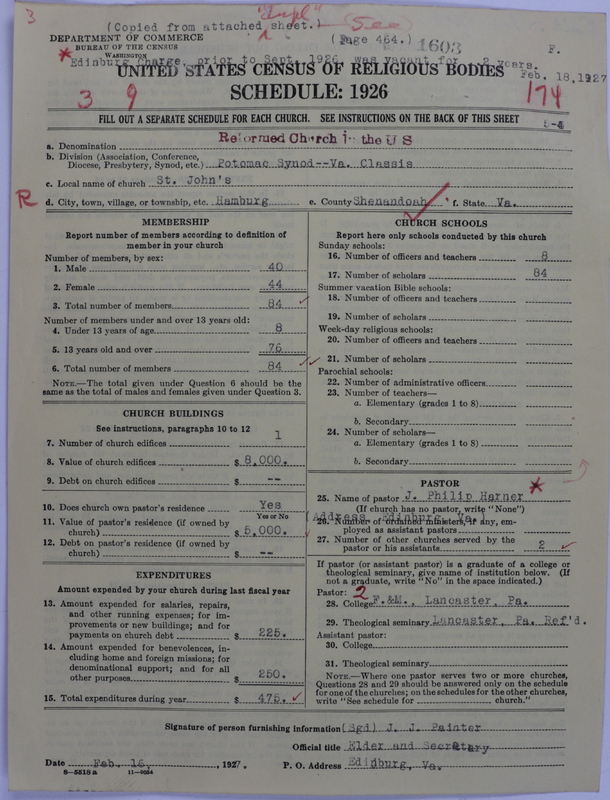 Scan of Reformed Church in the United States: 1603