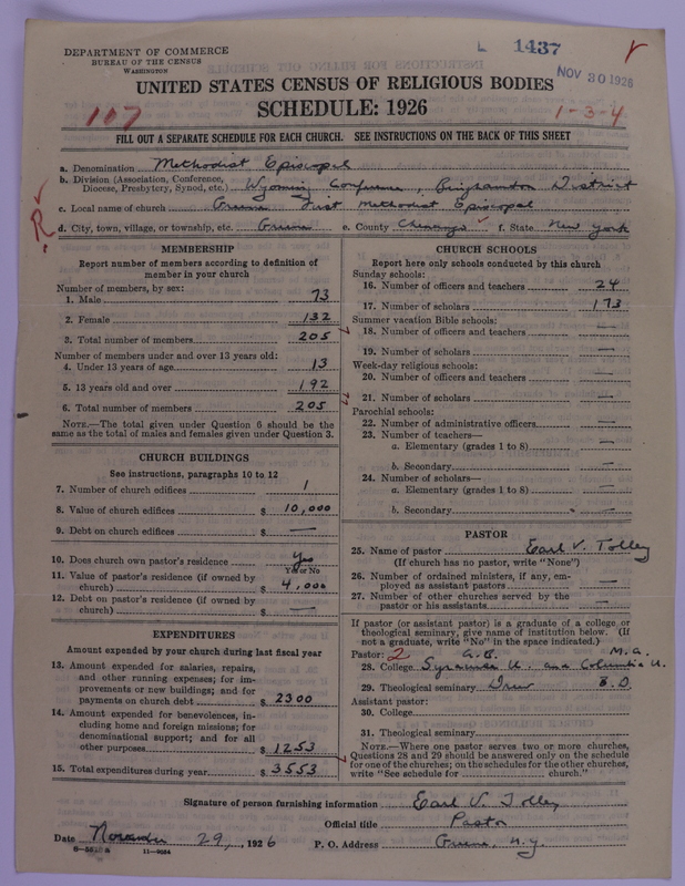 Scan of Methodist Episcopal Church: 1437