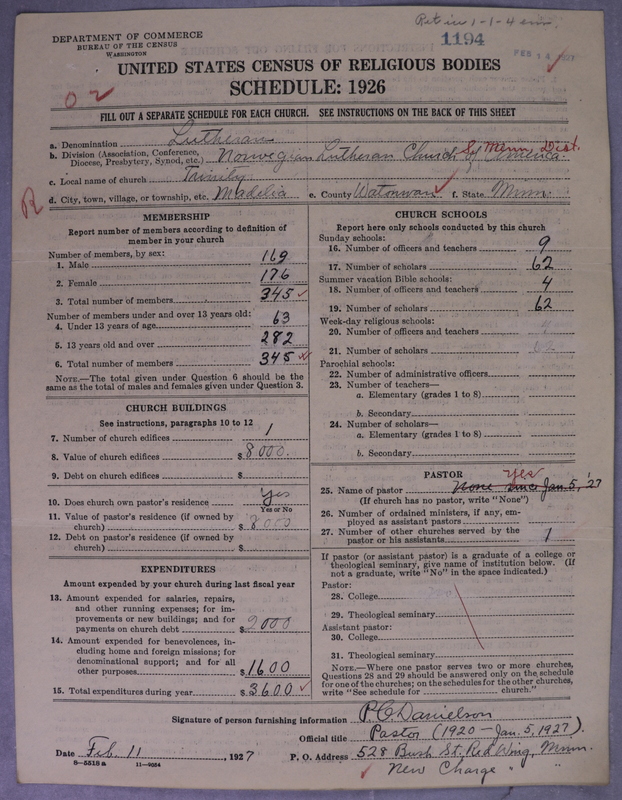 Scan of Norwegian Lutheran Church of America: 1194