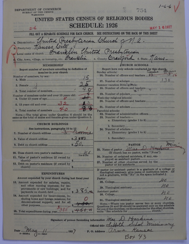 Scan of United Presbyterian Church of North America: 754