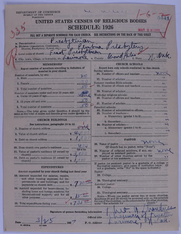 Scan of Presbyterian Church in the United States of America: 5441