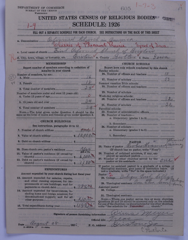 Scan of Reformed Church in America: 605