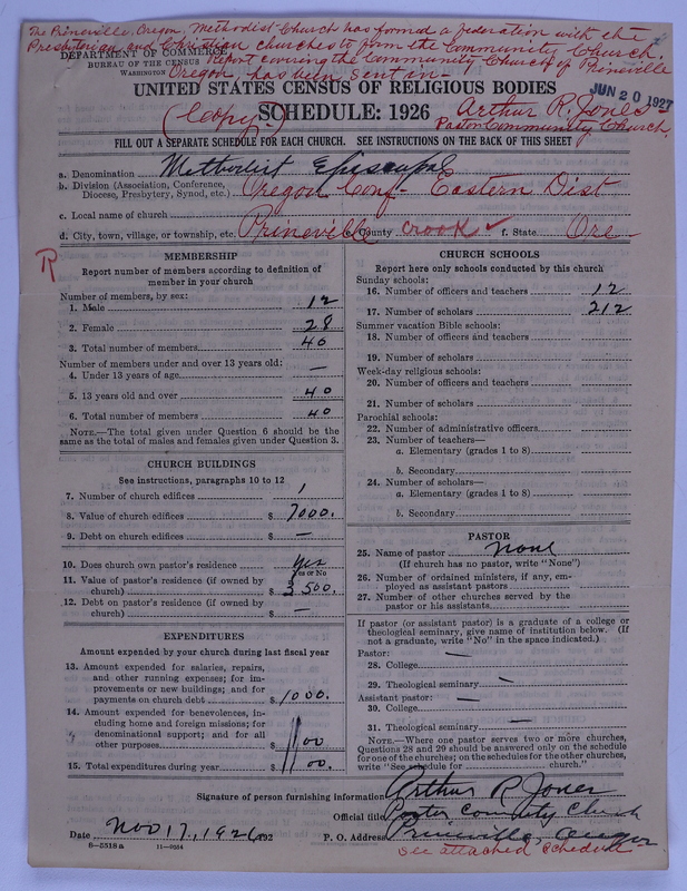 Scan of Federated Churches: