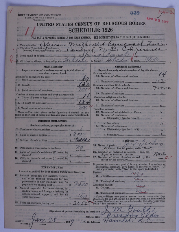 Scan of African Methodist Episcopal Zion Church: 538