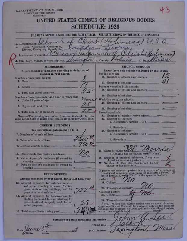 Scan of Church of Christ (Holiness) U.S.A.: 43
