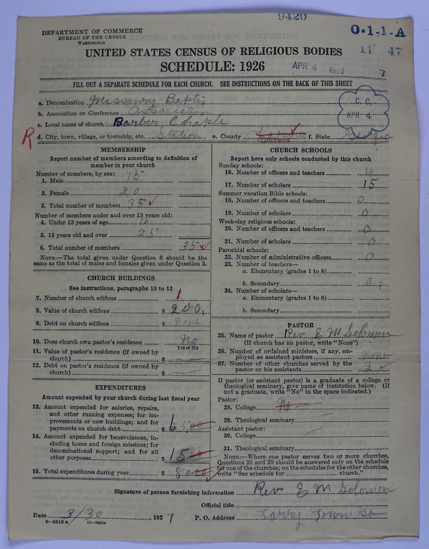 Scan of Negro Baptists: 9420