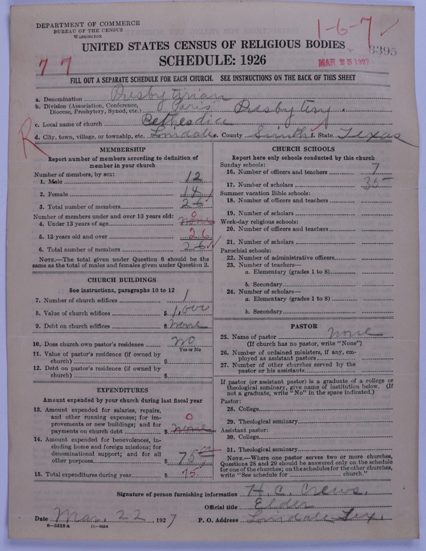 Scan of Presbyterian Church in the United States: 3395