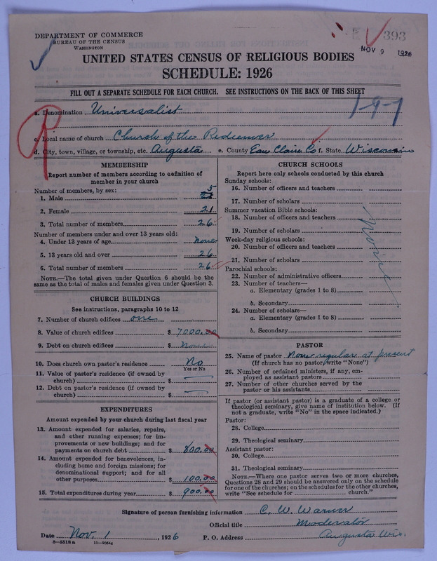 Scan of Universalist Church: 393