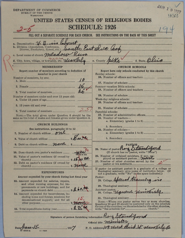 Scan of Church of the United Brethren in Christ: 952