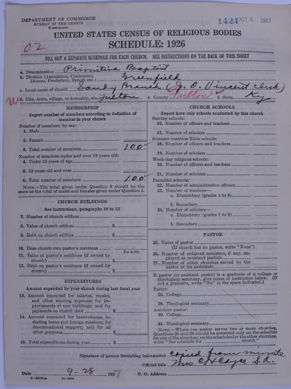 Scan of Primitive Baptists: 1424