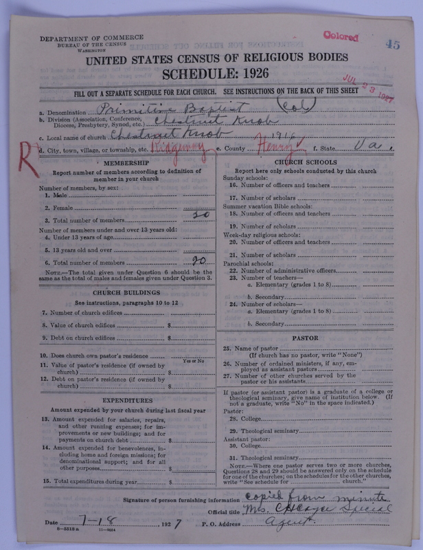 Scan of Colored Primitive Baptists: 45