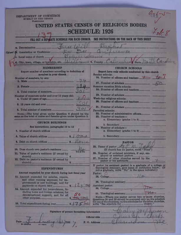 Scan of Free Will Baptists: 211