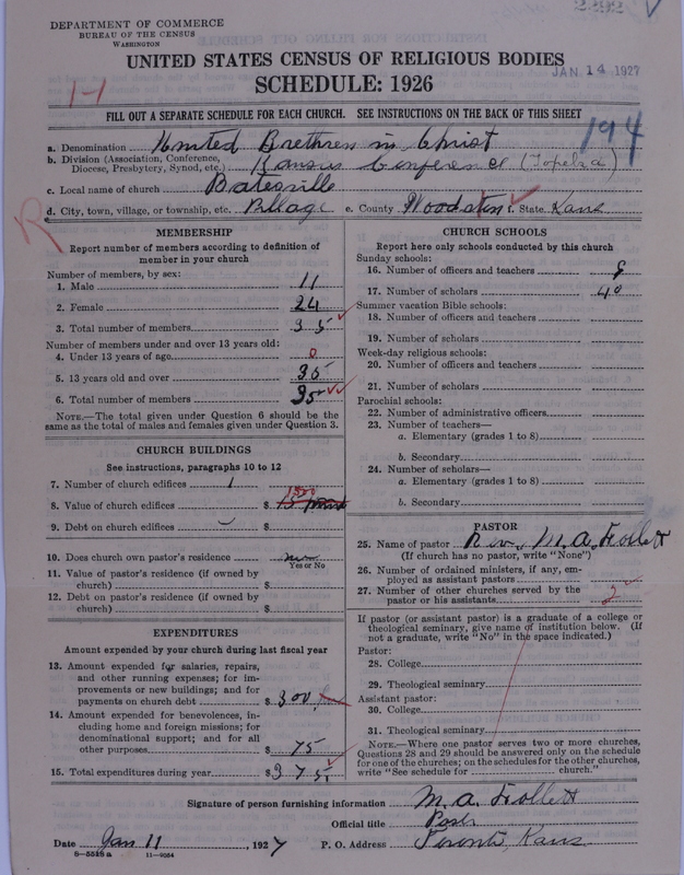 Scan of Church of the United Brethren in Christ: 2292