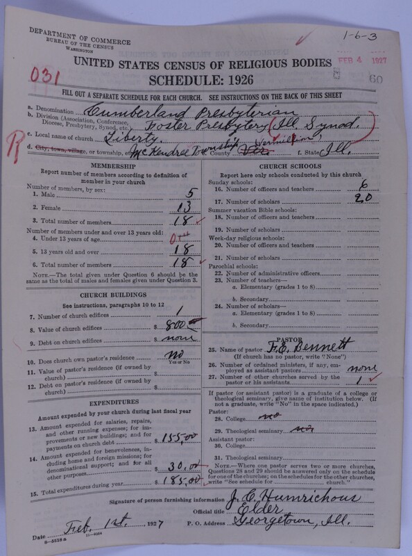 Scan of Cumberland Presbyterian Church: 60