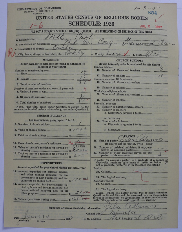 Scan of Methodist Protestant Church: 854