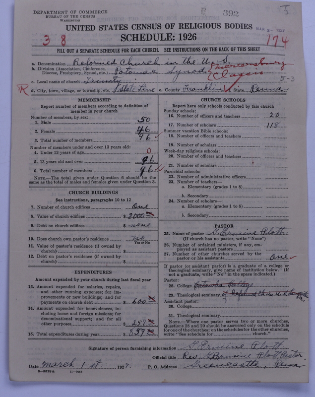 Scan of Reformed Church in the United States: 392