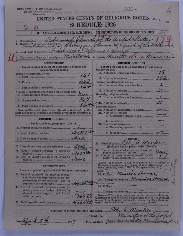 Scan of Reformed Church in the United States: 1328