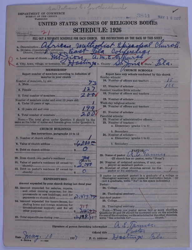 Scan of African Methodist Episcopal Church: 3841