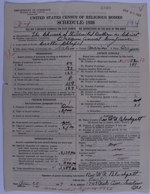 Scan of Church of the United Brethren in Christ: 2949