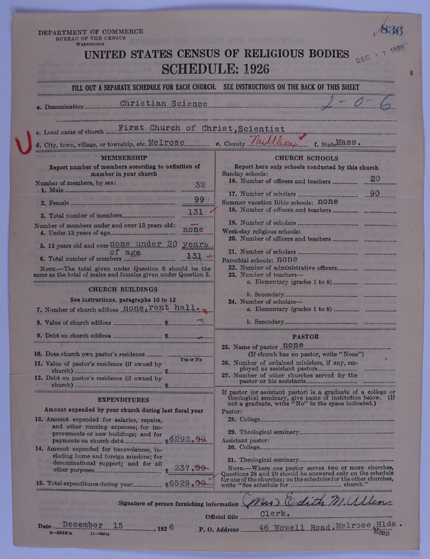 Scan of Church of Christ, Scientist: 836