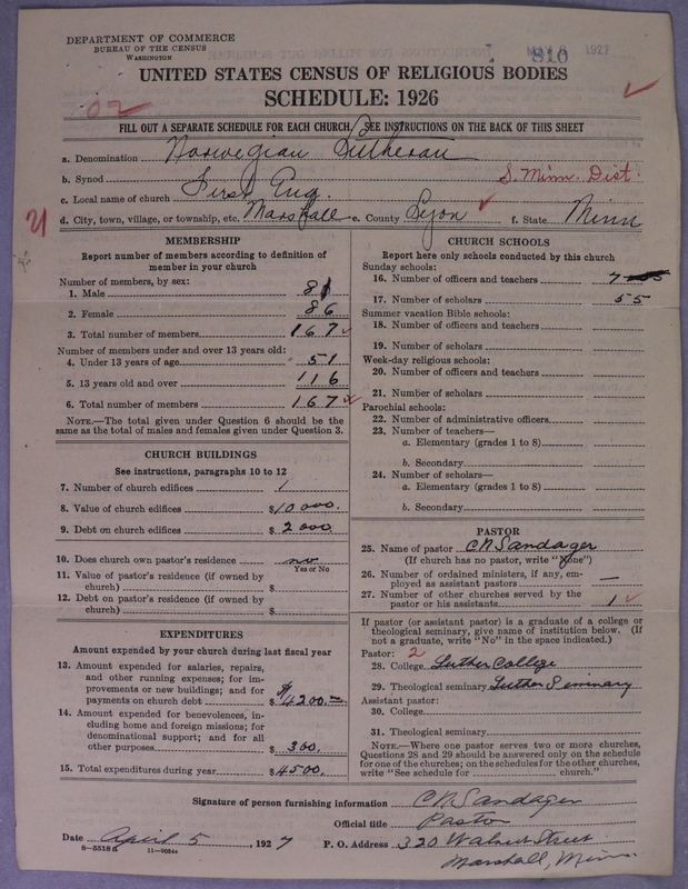Scan of Norwegian Lutheran Church of America: 810