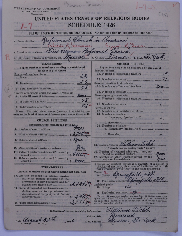 Scan of Reformed Church in America: 693