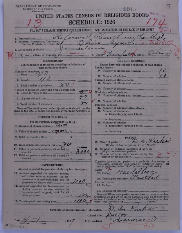 Scan of Reformed Church in the United States: 1015