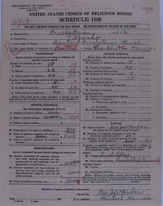 Scan of Presbyterian Church in the United States of America: 5958