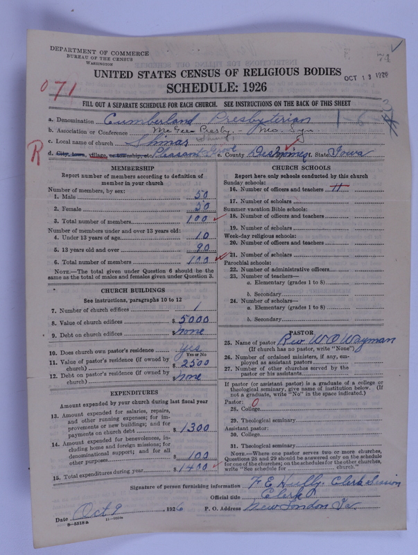 Scan of Cumberland Presbyterian Church: 74