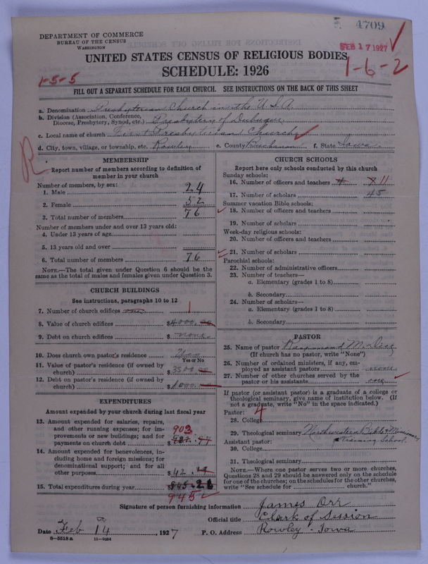 Scan of Presbyterian Church in the United States of America: 4709