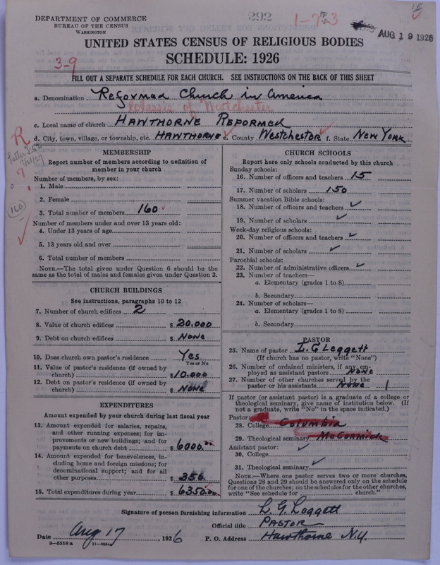 Scan of Reformed Church in America: 292