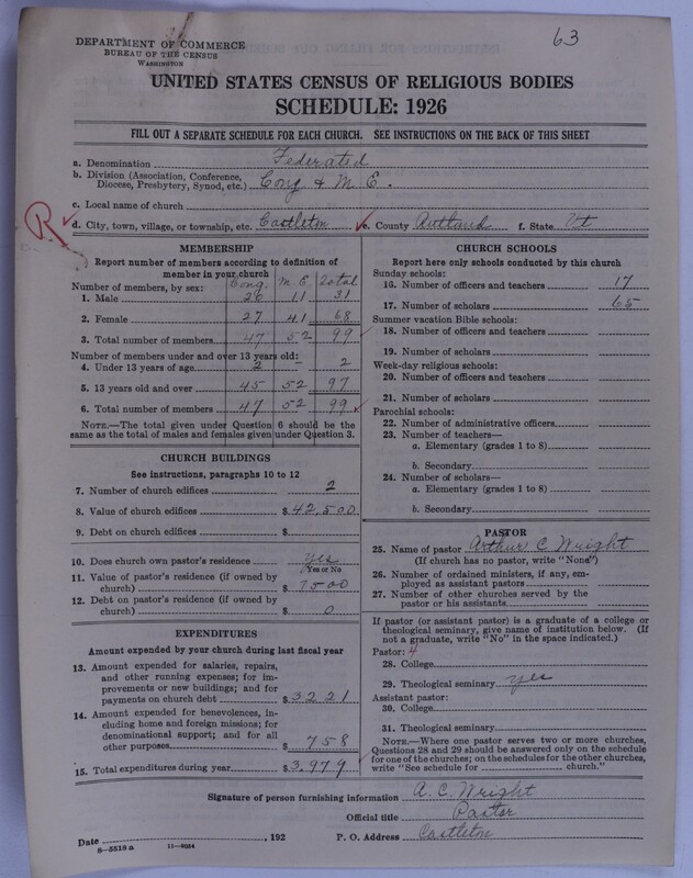 Scan of Federated Churches: 63
