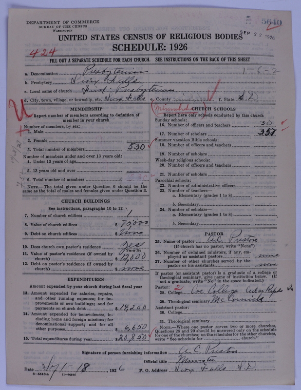Scan of Presbyterian Church in the United States of America: 5640