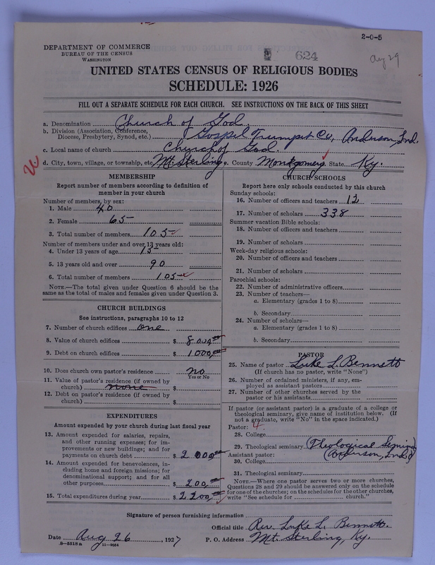 Scan of Church of God (Headquarters, Anderson, Ind.): 624