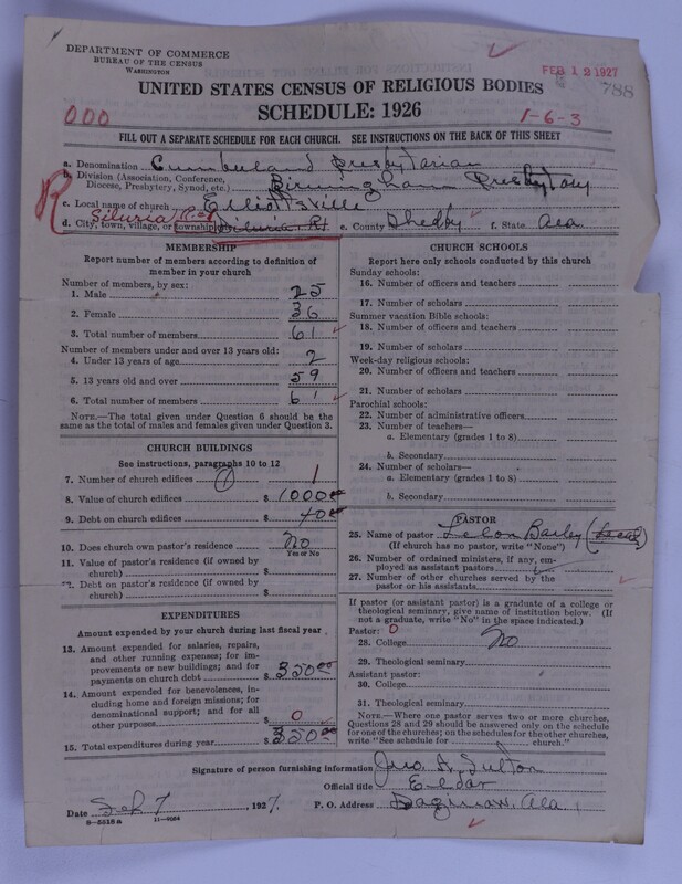 Scan of Cumberland Presbyterian Church: 788