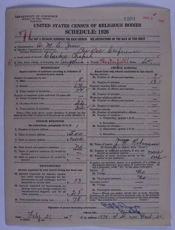 Scan of African Methodist Episcopal Zion Church: 1281